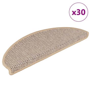 vidaXL Trapmatten Sisal-Look zelfklevend 30 st 65x21x4 cm, Verzenden, Nieuw