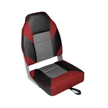 Bootstoel High Back Grijs - Rood Klapstoel, Watersport en Boten, Ophalen of Verzenden, Nieuw