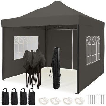 2dekans | LifeGoods Partytent - 3x3 m - Antraciet - Easy Up, Ophalen of Verzenden, Zo goed als nieuw