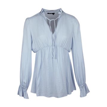 Marc Aurel • lichtblauwe satijnen blouse • 36, Marc Aurel, Nieuw, Maat 36 (S), Verzenden