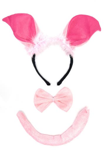 KIMU® Varken Haarband Oren Strik Staart Knorretje Diadeem Se, Ophalen of Verzenden, Nieuw, Carnaval, Accessoires