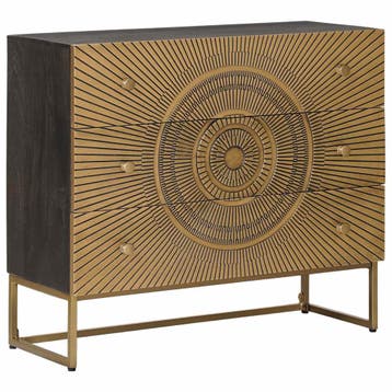 vidaXL Ladenkast met lade Koper 75 x 30 x 65 cm, Huis en Inrichting, Kasten | Buffetkasten, Minder dan 50 cm, Verzenden, Nieuw