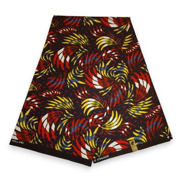 Afrikaanse print stof - Rode Feathers - 100% katoen - 1 yard, Ophalen of Verzenden, Nieuw