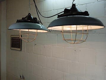 Plafondlamp (2) - OKs 2 - Emaille, Staal, IJzer