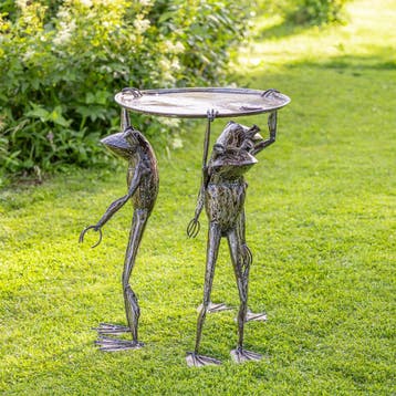 grote kikkertafel van metaal - Mooievogels.nl, Ophalen of Verzenden, Metaal, Overige typen