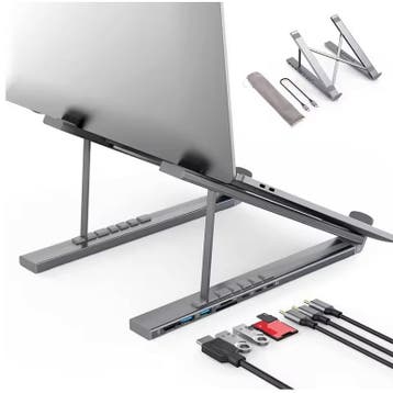 8-in-1 USB-C Dock met Laptop Standaard 4K PD 100W, Verzenden, Nieuw