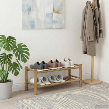vidaXL Schoenenrek 68 x 28 x 30 cm Bamboe Naturel, Verzenden, Nieuw