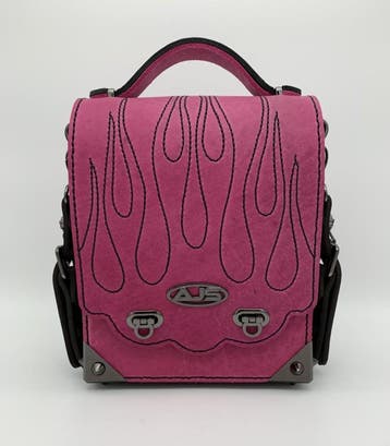Handtas hotpink flame black schoudertas, Ophalen of Verzenden, Nieuw