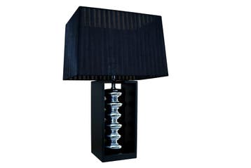Tafellamp GRACIA 55cm met verstelbare lampenkap zwart zilver, Ophalen of Verzenden, Nieuw