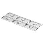 GGM Gastro | (6 stuks) RVS GN-deksel GN 1/3 - hoogte: 27mm -, Verzenden