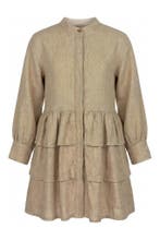 Donsje Amsterdam Jurk Meisjes in maat 116 Beige, Verzenden, Zo goed als nieuw, Donsje Amsterdam, Jongen of Meisje