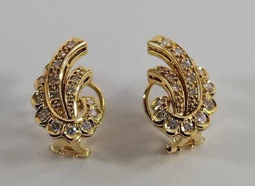 Oorbellen - 18 karaat Geel goud - 0.60ct. tw. Diamant, Nieuw