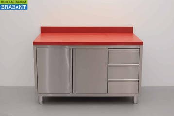 HCB RVS Polyethylene PE Werkkast Kast Snijtafel 2 klapdeuren, Ophalen of Verzenden, Nieuw in verpakking