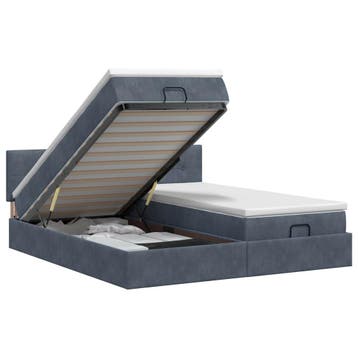vidaXL Ottoman bed met matras met hoofdeinde 2 st, Huis en Inrichting, Verzenden, Nieuw, Stof