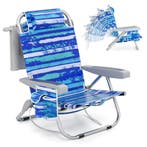 LIVSK Rugzak-Strandstoel - Verstelbare Rugleuning - Opvouwba, Verzenden, Nieuw
