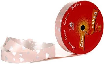 Krullint Cadeaulint Lichtroze Zilver 18 mm rol 20 yards, Ophalen of Verzenden, Nieuw