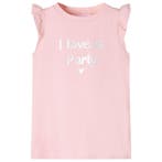 vidaXL Kindershirt met ruches aan de mouwen 116 lichtroze, Verzenden, Nieuw