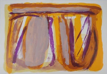 Bram Van Velde (1895-1981) - Composition en violet et jaune