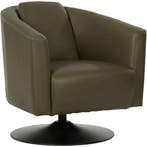Leren draaifauteuil Press - Massif Olive (olijf/groen) -, Bohemian, Klassiek, Retro, Romantisch, Vintage, Nieuw, Ophalen of Verzenden
