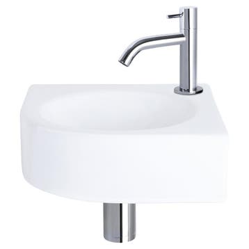 Fonteinset Differnz Cleo 30x30x10 cm Keramiek Wit Met Kraan, Overige typen, Nieuw, Ophalen of Verzenden, Minder dan 100 cm