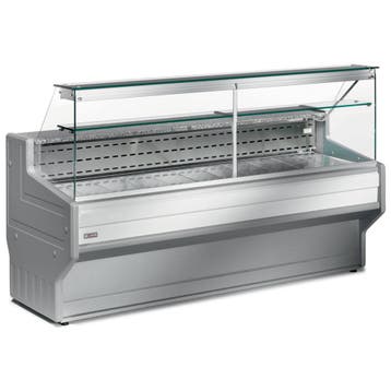 Gekoelde vitrinetoonbank met rechte ruit 90°, met reserve, Verzenden, Nieuw in verpakking, Koelen en Vriezen