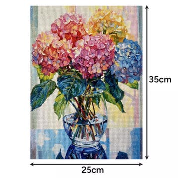 Maaleo Diamond painting bloemenboeket 40 × 30 cm compleet.., Ophalen of Verzenden, Nieuw