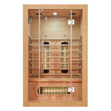 Infraroodcabine / Sauna Kiruna - 120x105x190 cm - Incl. LED, Verzenden, Nieuw