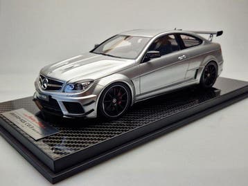 Memory lines 1:18 - Modelauto - Mercedes Benz C63 AMG Black, Nieuw