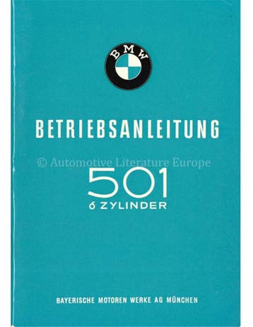 1955 BMW 501 INSTRUCTIEBOEKJE DUITS