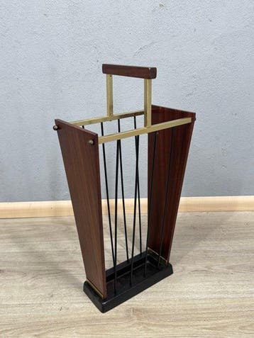 Paraplustandaard/rek - Hout, Metaal, Gietijzer - Vintage