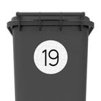 Ronde container sticker met je huisnummer, Verzenden, Nieuw, Sticker