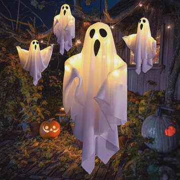 Halloween Hangende Spook met LED Verlichting - Spookachtige, Verzenden, Nieuw
