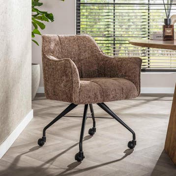 *WOONWINKEL* Raster Armstoel Met Wieltjes Champagne, Huis en Inrichting, Verzenden, Nieuw