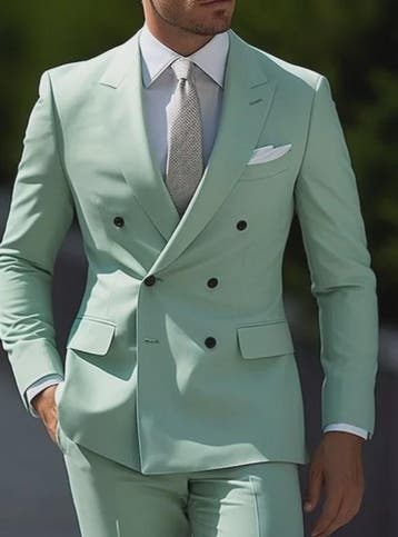 Luxe Bruin Herenpak - Double Breasted, Peak Lapel, Slim Fit, Verzenden, Nieuw