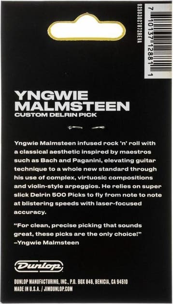 Jim Dunlop Yngwie Malmsteen Delrin 500 plectrum 2.00 mm, Ophalen of Verzenden, Nieuw, Elektrische basgitaar