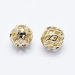 DQ metalen Bali kraal 8mm duurzame plating met echt 18K G..., Ophalen of Verzenden, Nieuw, Kraal