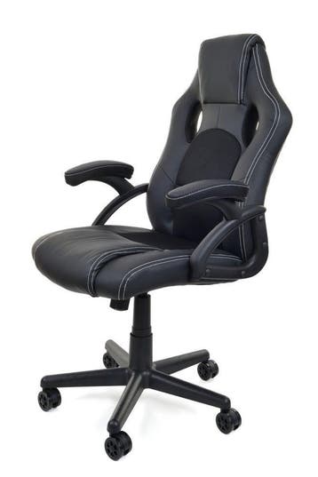 Sportieve Gamestoel | Zwart | Verstelbaar | Laatste Stuks!, Zwart, Nieuw, Ophalen of Verzenden, Sportief