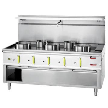 Wokfornuis | ASIA II | Gas | 5 Wokbranders (5x 20/25/35kW) |, Verzenden, Nieuw in verpakking