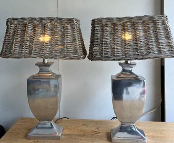 Tafellamp (2) - Kasteel chrome gepolijst tafellampen -
