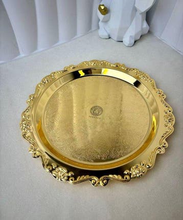 Dienblad - Verguld - Versace Decorative Tray, Nieuw