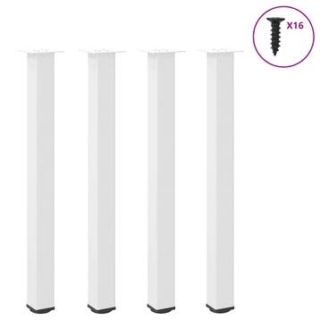 vidaXL Bartafelpoten 4 st 100-102 cm staal wit, Huis en Inrichting, Tafelonderdelen, Verzenden, Nieuw