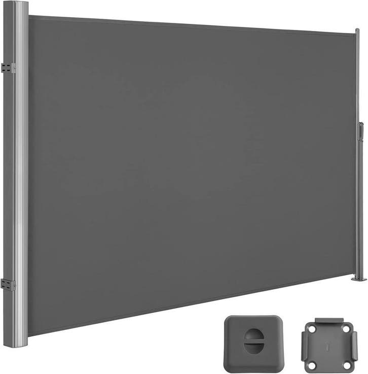 SONGMICS Zijluifel 200x350 Antraciet - Als Nieuw GSA205G, Tuin en Terras, Tuinschermen, Nieuw, IJzer, 200 cm of meer, 200 cm of meer