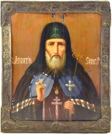 Icoon - Sint Leonty van Rostov - Hout