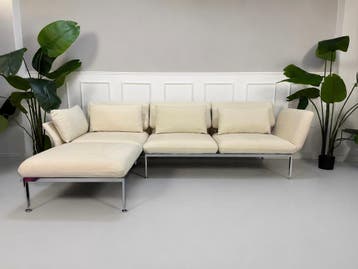 Brühl Roro Sofa Stof Beige Set Slaapbank Hoekbank, Driepersoons, Ophalen of Verzenden, Zo goed als nieuw, Rechte bank
