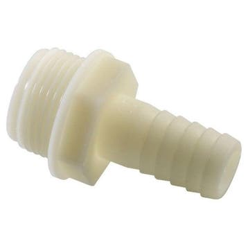 Slangtule 1/2 buitendraad x 19mm tule wit (Pvc Slangtule), Verzenden, Nieuw, Overige typen