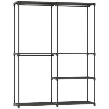 Draagbare Kledingrek, Metalen Frame, Stoffen Planken, Veel R, Verzenden, Nieuw