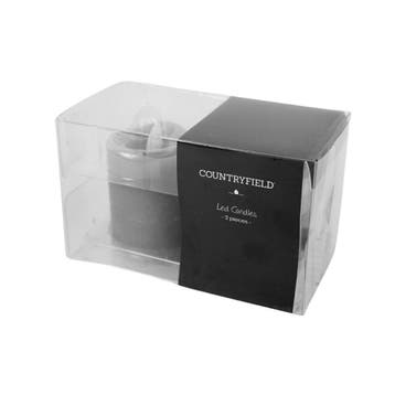 Countryfield LED kaarsen/stompkaarsen 2x st - wit - D5 x, Ophalen of Verzenden, Nieuw