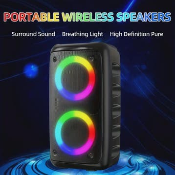 Draagbare Karaoke Bluetooth Speaker met Microfoon, FM Radio, Verzenden, Nieuw