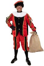 Pieten outfit zwart/rood pluche, Ophalen of Verzenden, Nieuw