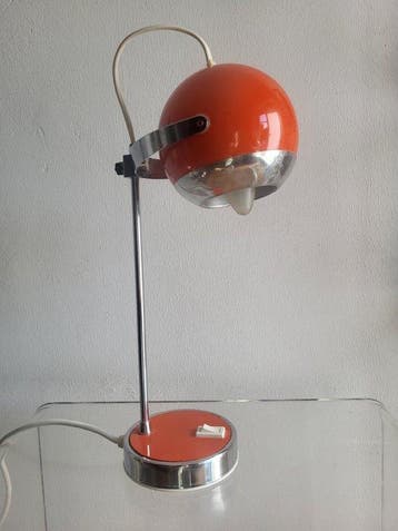 Globe tafellamp - Metaal, Chroom - Vintage Space Age-lamp